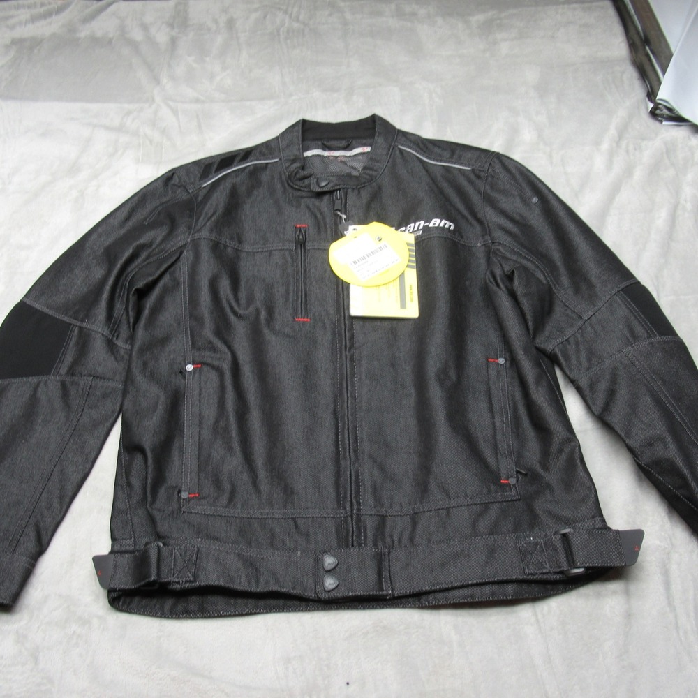 Can-Am Spyder Jacket Mens Large Black DC‎ Series Reflective Full Zip Riding NEW